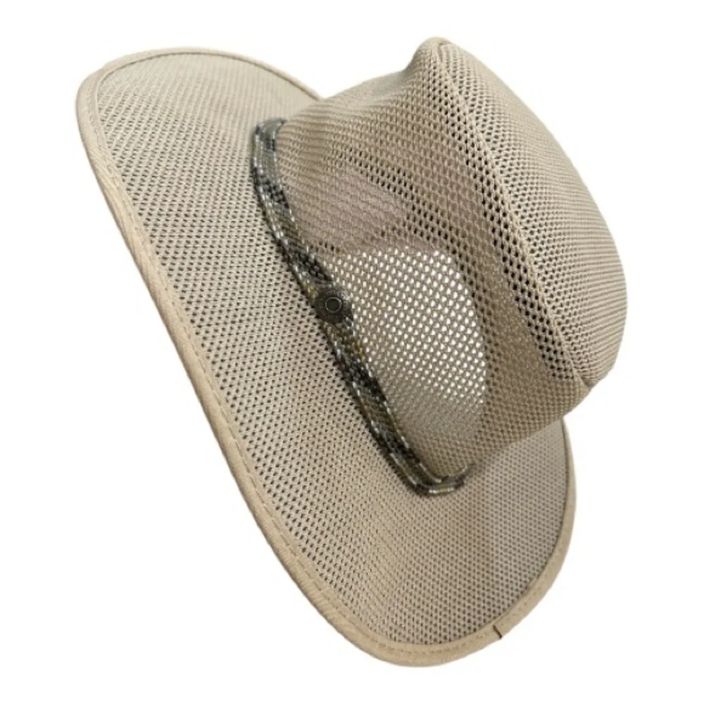 Monterey Bay Cabana Head ‘n Home All Mesh Men’s Hat Beige Hand Washable - Picture 1 of 5